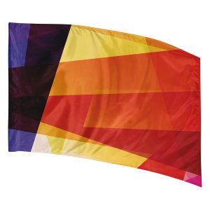 purple, orange, and yellow Digital Color Guard Flag with a geometric design