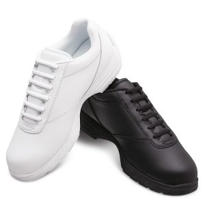 black and white options dinkles edge marching band shoe top view
