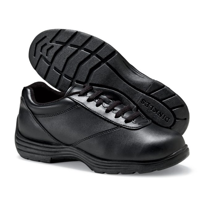 black dinkles edge marching band shoe side and sole view