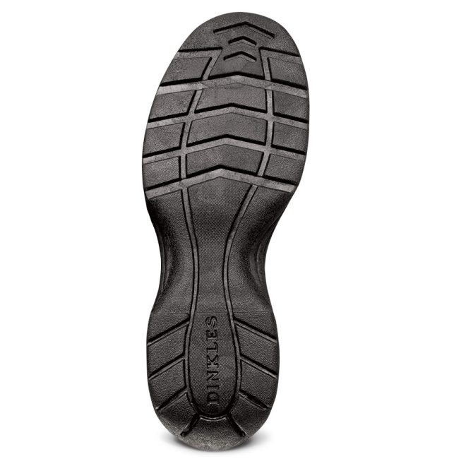 black dinkles edge marching band shoe sole view