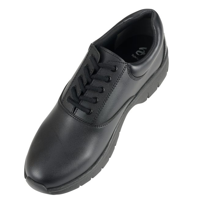 black styleplus rpm marching band shoe top view