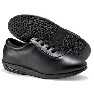 black styleplus impact marching band shoe sole and side view