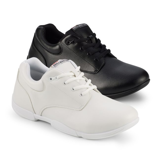 black and white options super drillmasters marching band shoe side view