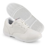 white super drillmasters marching band shoe sole and side view