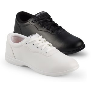 black and white options speedsters marching band shoe side view