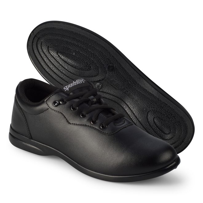 black speedsters marching band shoe sole and side view