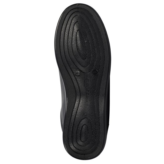 black speedsters marching band shoe sole view