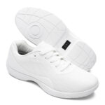 White DrillMax marching shoes, side view with bottom sole