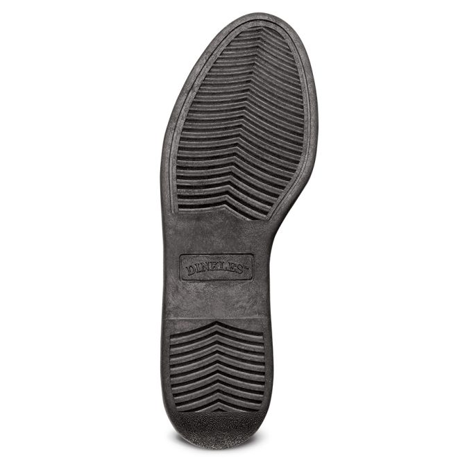 black dinkles glide marching band shoe sole view