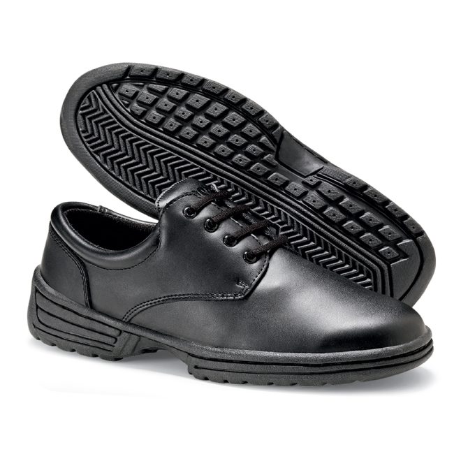 black dsi mtx marching band shoe sole and side view