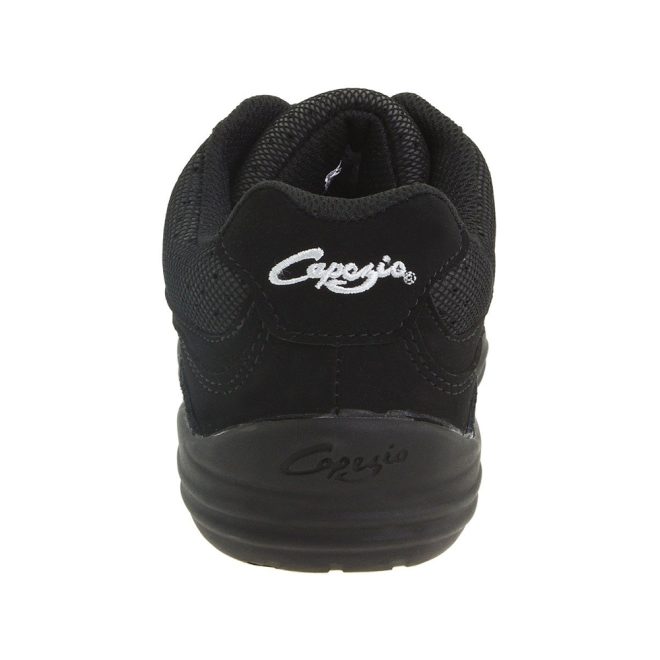 black capezio rock it dancesneaker guard shoe back view