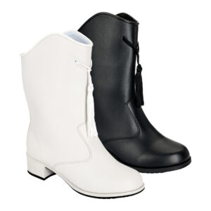 black and white options styleplus majorette flex boots side view