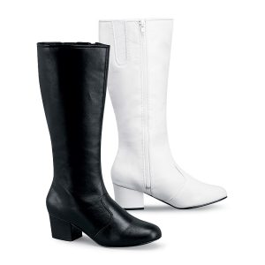 black and white options styleplus nancy pintuck majorette boot side view