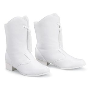 white dinkles stacie majorette boot side view