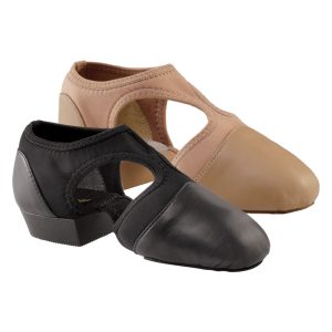 black and tan options capezio pedini femme guard shoe side view