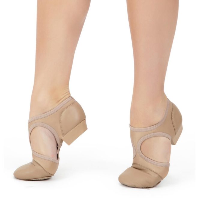 caramel capezio pedini femme guard shoe side view