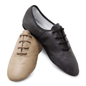 black and tan options capezio jazz gaurd shoe top view