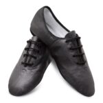 black capezio jazz gaurd shoe top view