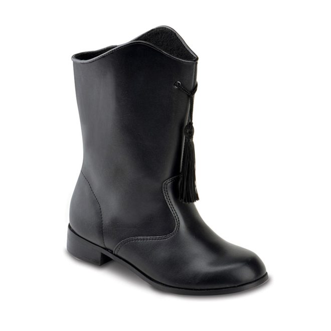 black gotham majorette boot side view