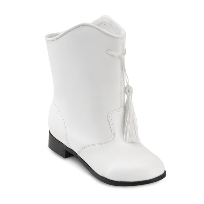 white gotham majorette boot side view