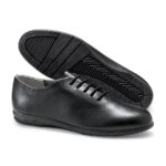 black dinkles stinger guard shoe sole and side view