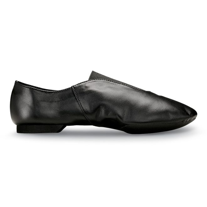 black danshuz slip on jazz guard shoe side view