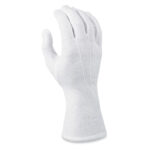 white long wrist cotton band gloves back view