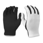 black/white flash guard gloves palm and back view