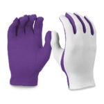 purple/white flash guard gloves palm and back view