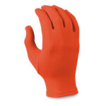 orange solid color guard gloves back view