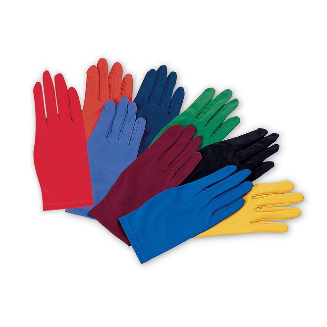 color options for solid color guard gloves back view