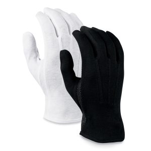 black and white options for wrist length sure grip band gloves back view