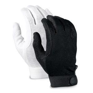 black and white options for deluxe sure grip band gloves back view