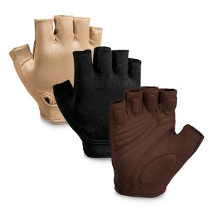 tan, black and cocoa Blade Runner Fingerless Guard Gloves