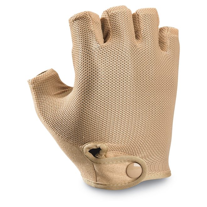 tan styleplus grip factor fingerless guard gloves back view