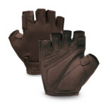 cocoa spinpro fingerless guard gloves palm and back view
