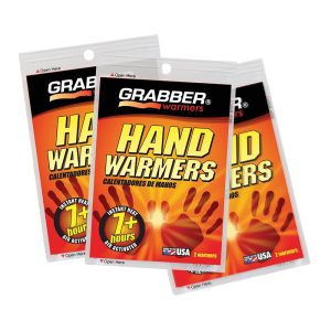 3 grabber hand warmers glove insert packages with 2 warmers in each front view