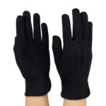 black styleplus cotton military marching band gloves front and palm view