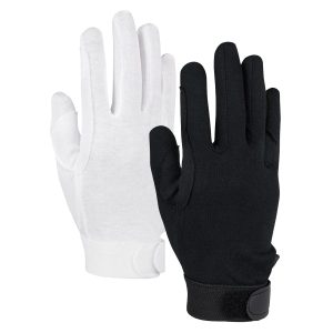 black and white options for styleplus deluxe cotton military gloves back view