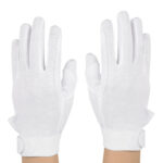 white styleplus deluxe cotton military gloves back view