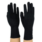 black styleplus long wristed cotton military gloves palm and back view