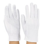 white styleplus sure grip gloves back and palm view