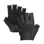 black styleplus talon fingerless gloves palm and back view