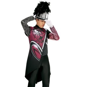 model posing in custom marching band jacket 209287