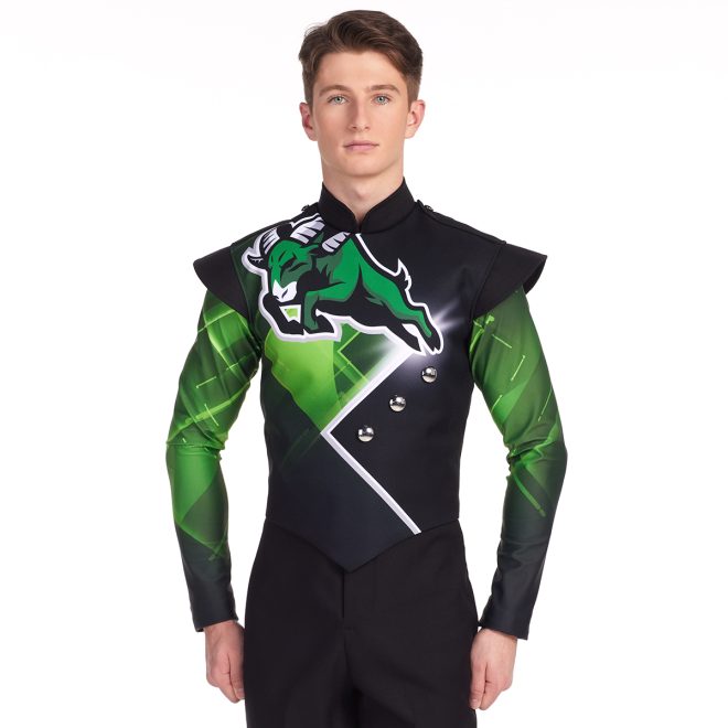 front view of digitally printed marching band jacket 209288