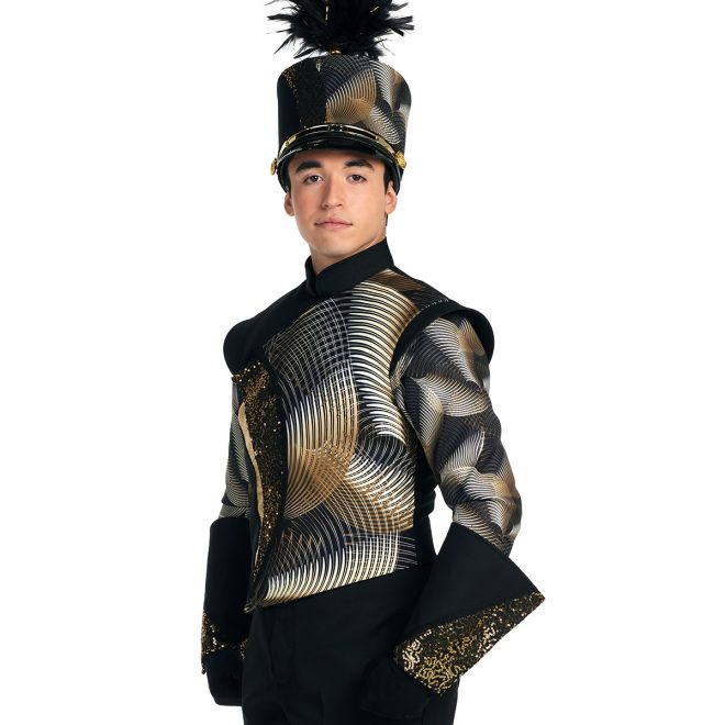 side view of digitally printed marching band jacket 209289