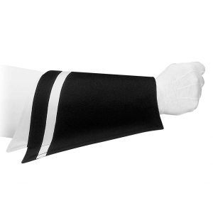 custom white and black marching band gauntlet