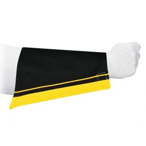 custom black and yellow marching band gauntlet