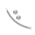 silver marching band uniform chain button kit