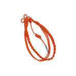 orange with silver tip custom 1 color military citation nylon cord